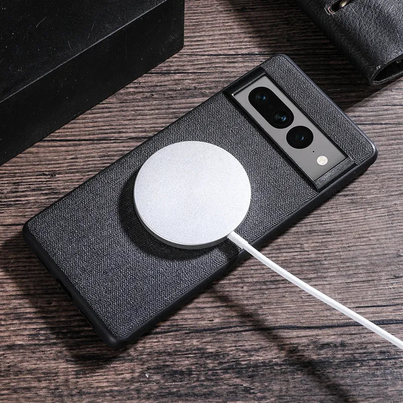 Google Pixel leather phone case with magnetic function, available in five colours, for models Pixel5 to Pixel9 Pro XL