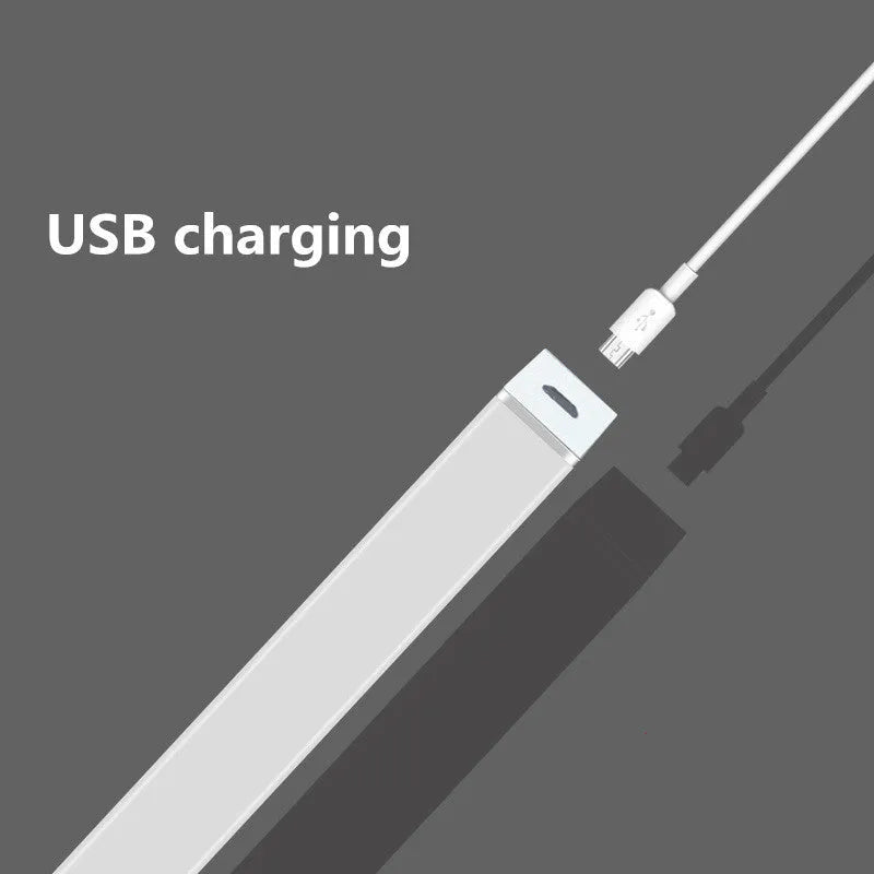 Silver aluminium LED closet light with magnetic back and human body motion sensor