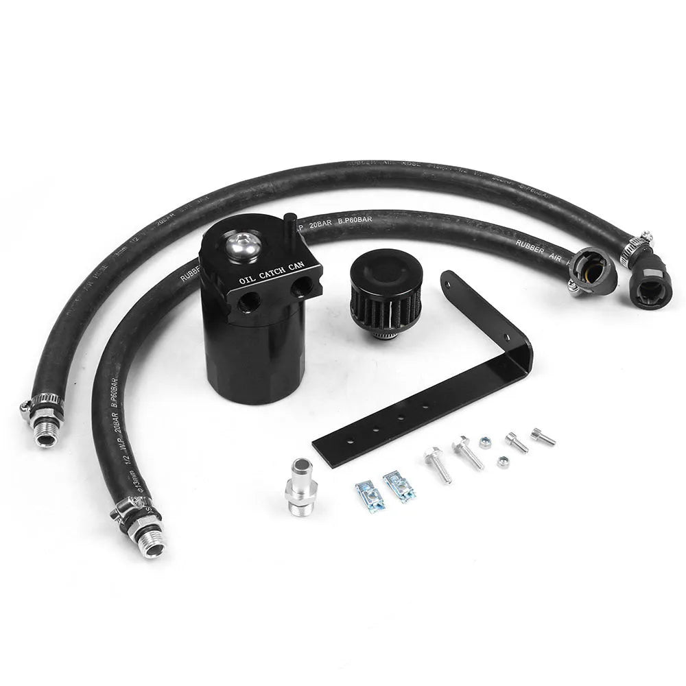 Aluminum alloy oil separator for Ford Expedition in black, blue, red, or silver finish