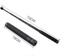 Black retractable extended selfie stick with smartphone clamp and adjustable tripod base