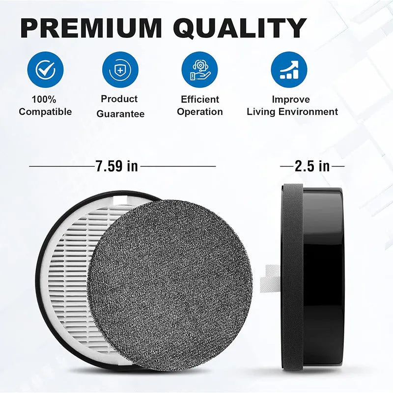 Levoit LV-H132 air purifier filter accessories showing filter screen and cotton