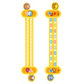 Yellow plastic children's digital decomposition ruler for maths learning, 24.5cm long