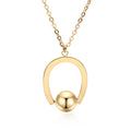 Stainless steel cross chain necklace with geometric pendant in gold or silver electroplated finish