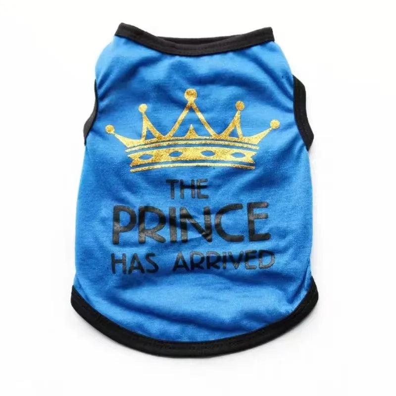 Cotton puppy vest in princess rose colour, lightweight dog clothing for spring and summer wear
