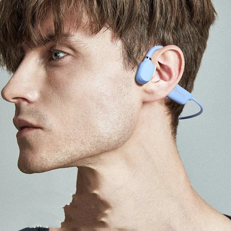 Bone conduction Bluetooth sports headphones in six colours with wireless neckband design