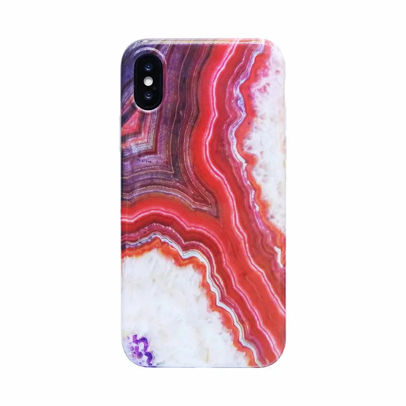 Purple marbled TPU soft shell back cover for iPhone 11