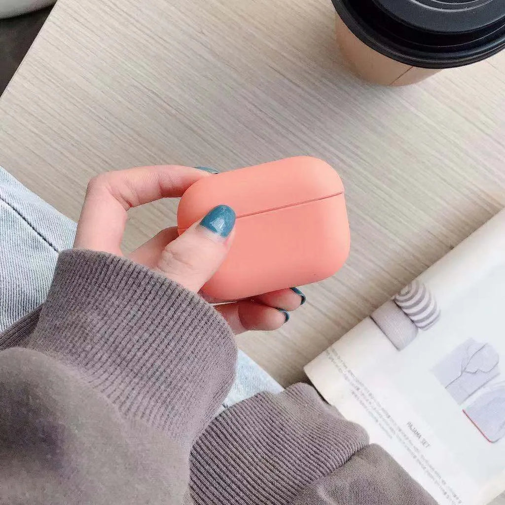 Custom plastic protective case compatible with Apple AirPods 3 Pro in various colours including black, pink, and blue.