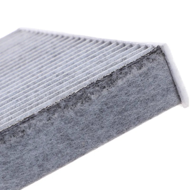 Grey Geely car air conditioning filter element measuring 215x210x30mm