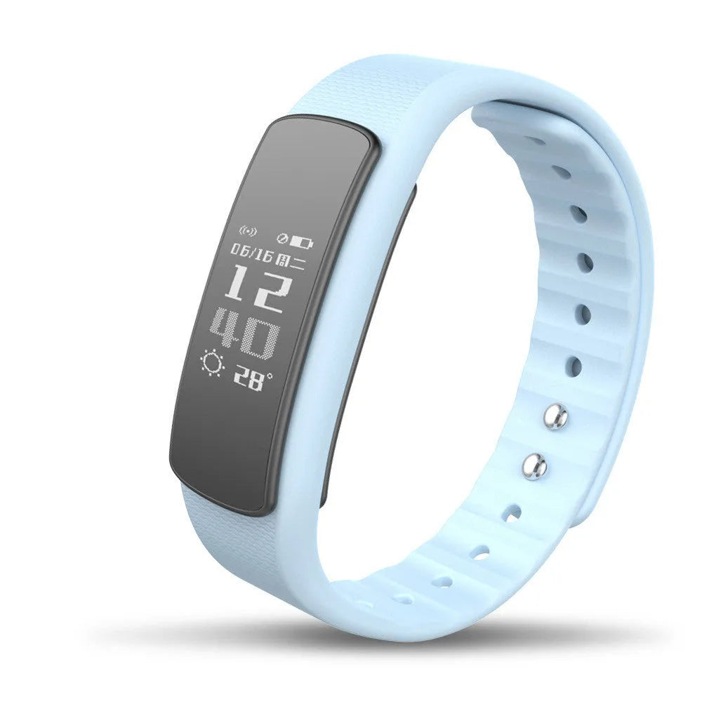 I6 smart sports bracelet with 0.96-inch colour screen and TPU wristband in black or green colours
