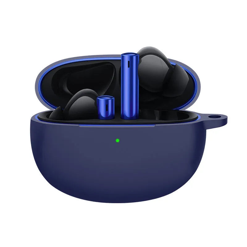 Silicone protective case for Realme Buds Air 3 in black with relief texture