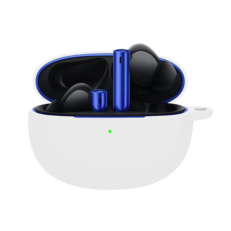Silicone protective case for Realme Buds Air 3 in black with relief texture
