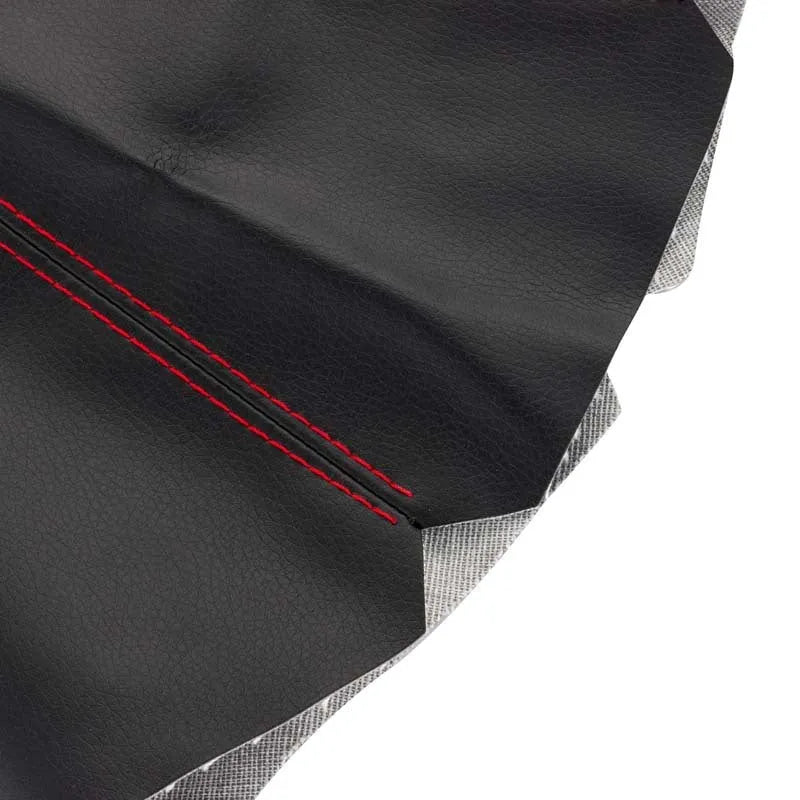 Black PU leather gear shift dust cover with coloured line detail for general car models