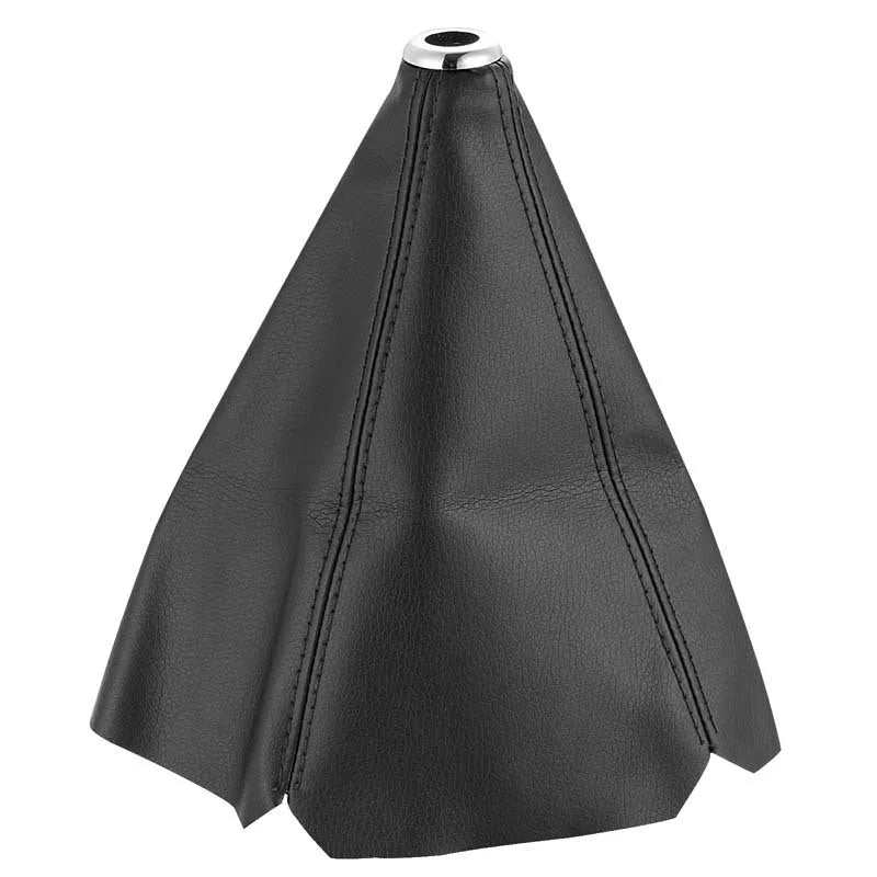 Black PU leather gear shift dust cover with coloured line detail for general car models