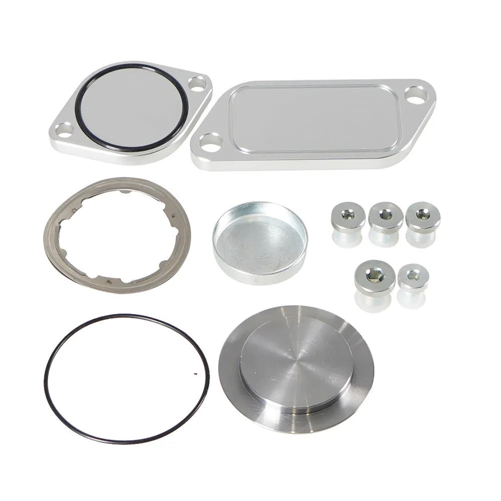 Silver aluminium alloy cooler exhaust gas recirculation plug valve cover for cars