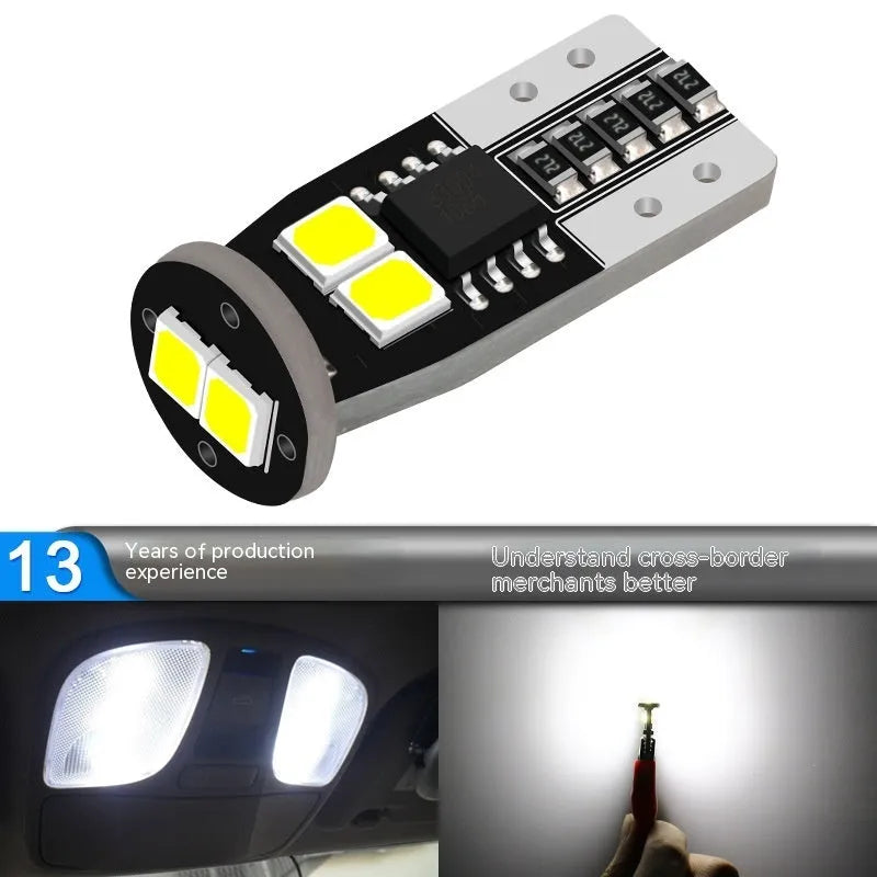 Small white car number plate light with fibre glass board construction measuring 10mm
