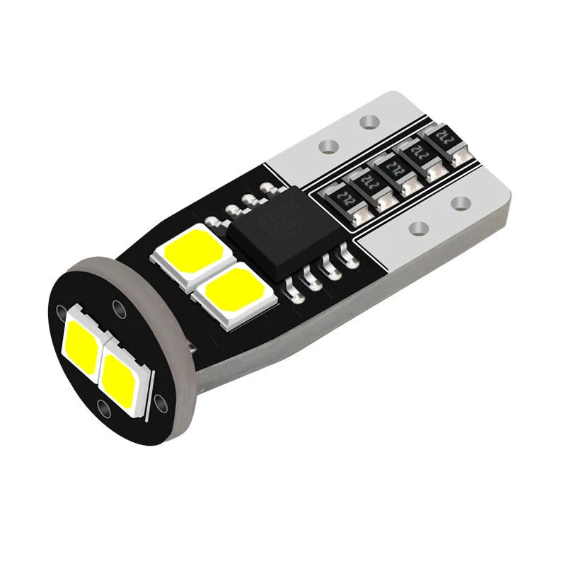 Small white car number plate light with fibre glass board construction measuring 10mm