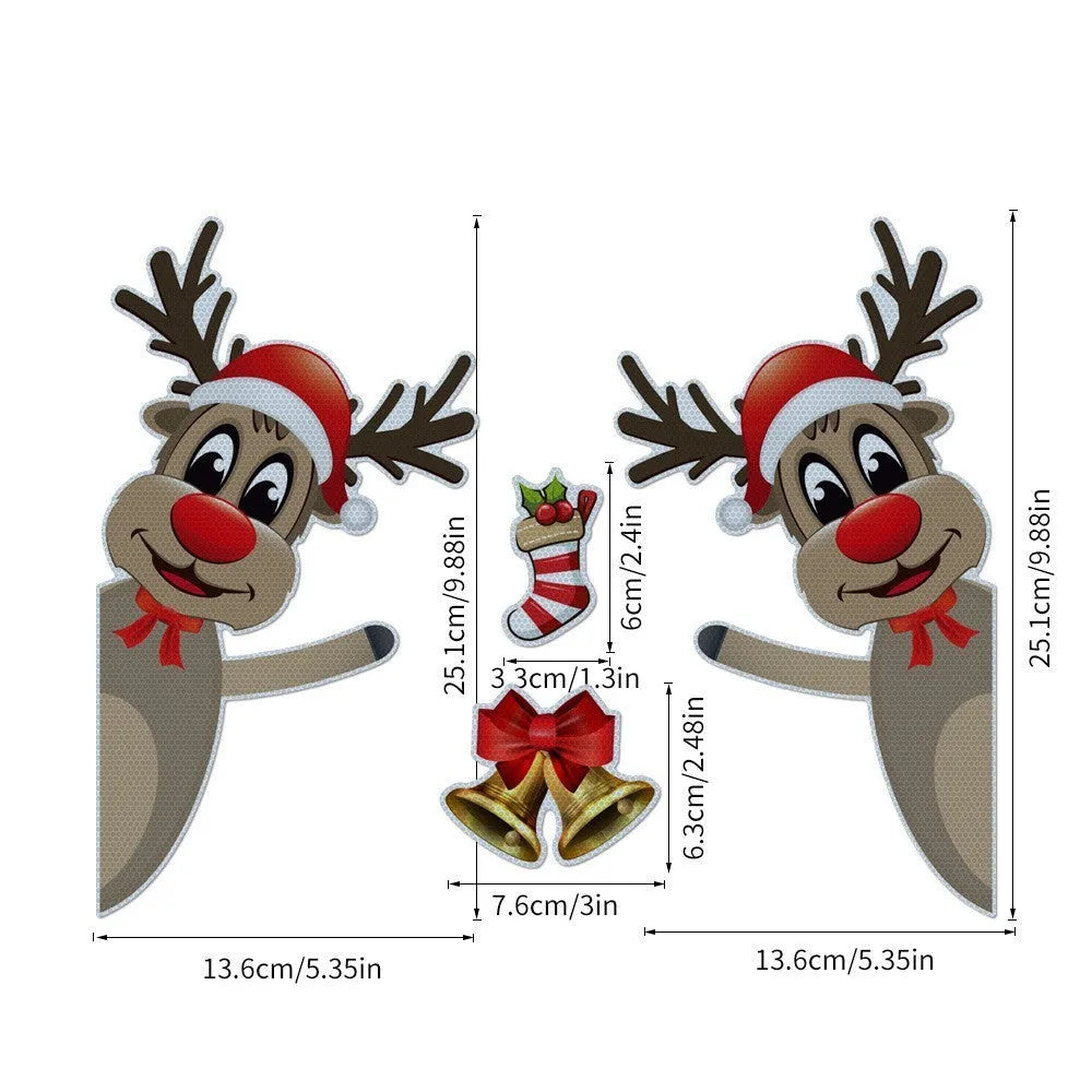 Christmas elk bell magnetic luminous reflective bumper stickers in YFC002 colour