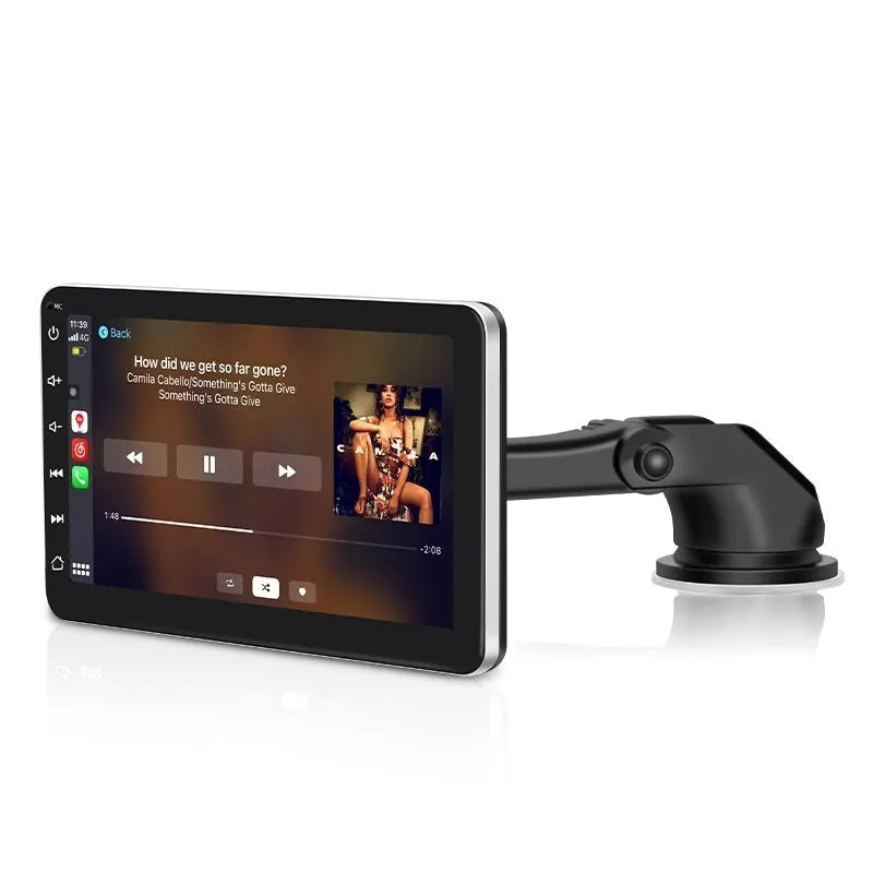 Wireless car navigator with 7-inch OLED screen showing navigation map and reversing camera display