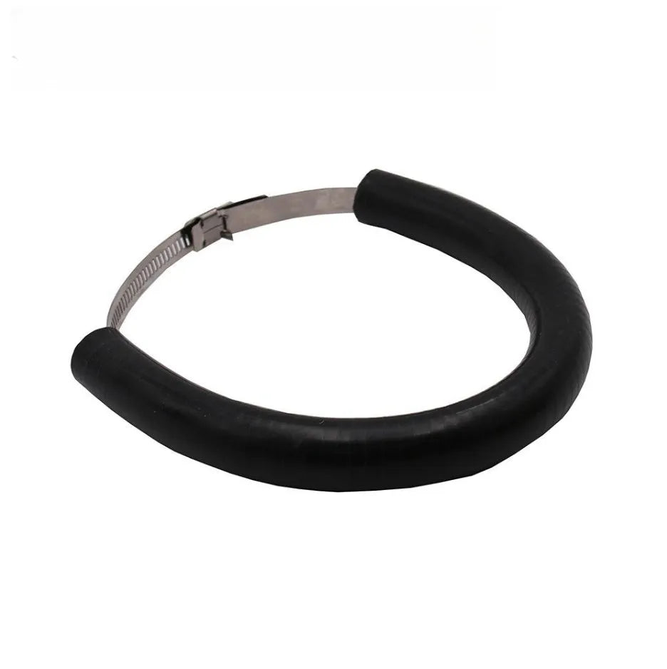 Universal motorcycle exhaust pipe gasket sealing ring in black, blue, and orange colour options.