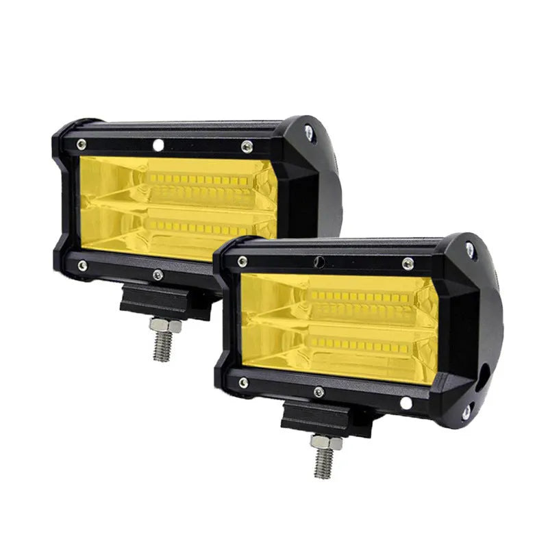 Black 5-inch LED work light with die-cast aluminium shell and 24 LED array for vehicle mounting