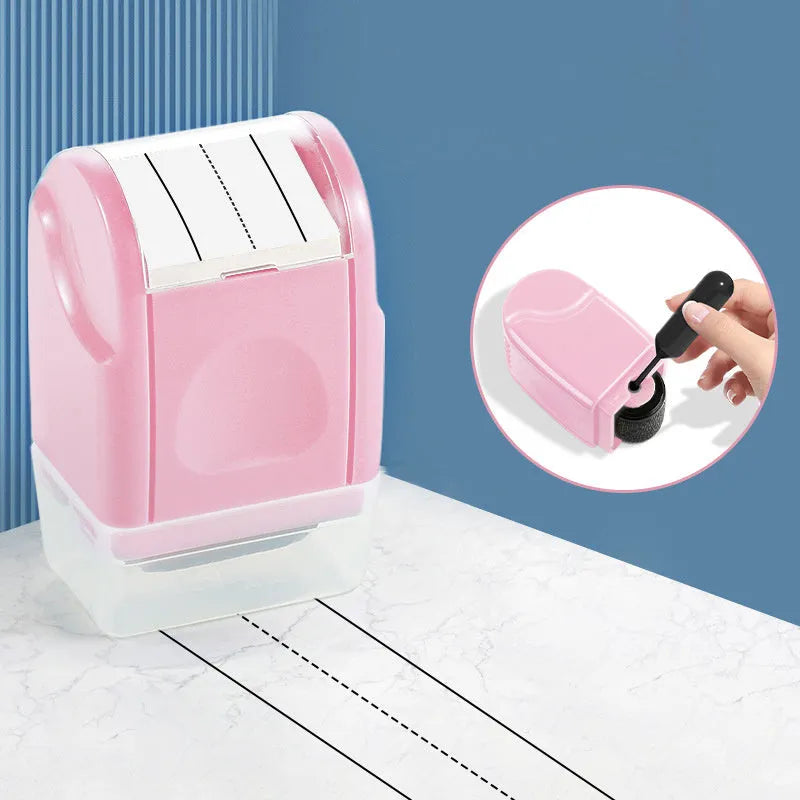 Plastic roller seal stamp for English line teaching in seven colour options