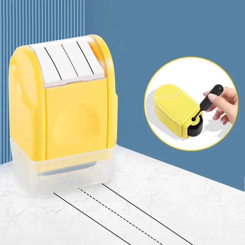 Plastic roller seal stamp for English line teaching in seven colour options