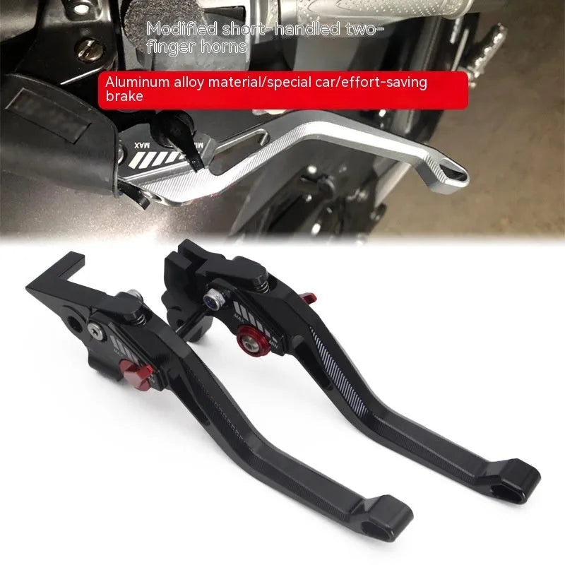 Motorcycle metal clutch lever kit with two-finger design in six colour options