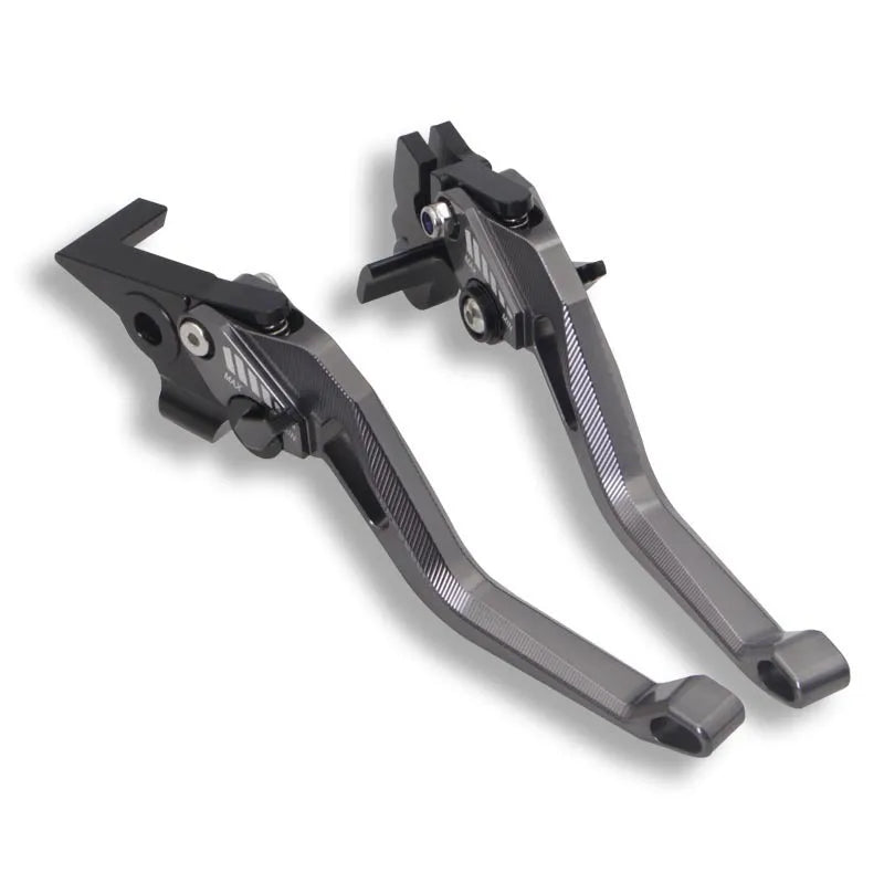 Motorcycle metal clutch lever kit with two-finger design in six colour options