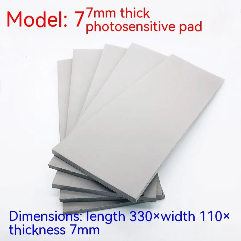 Black and grey plastic photosensitive seal mat for calligraphy and painting with three thickness options