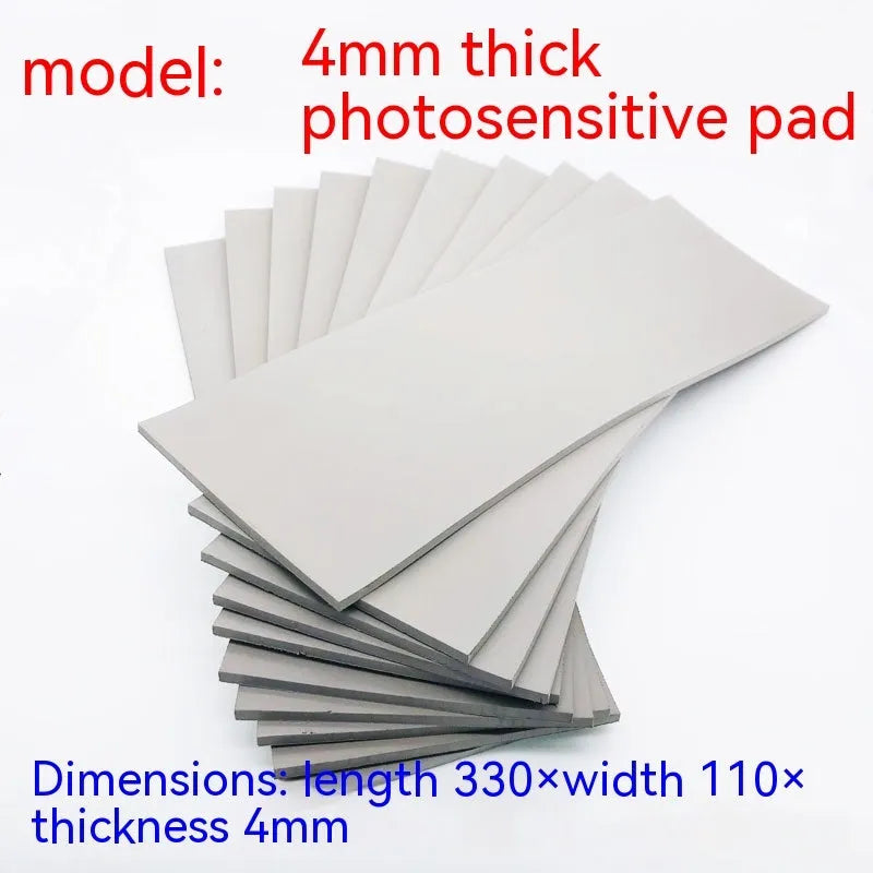 Black and grey plastic photosensitive seal mat for calligraphy and painting with three thickness options