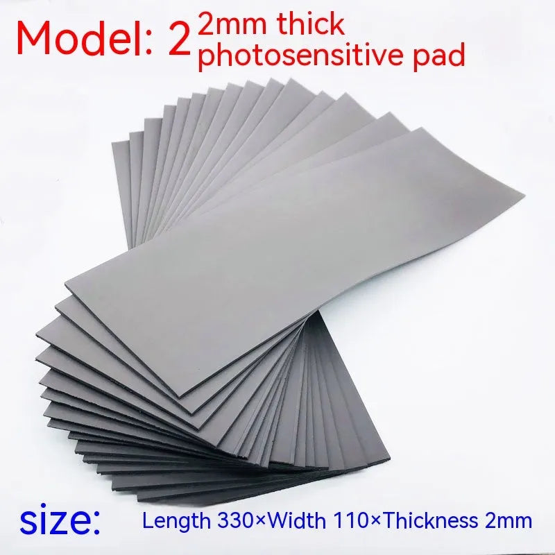 Black and grey plastic photosensitive seal mat for calligraphy and painting with three thickness options