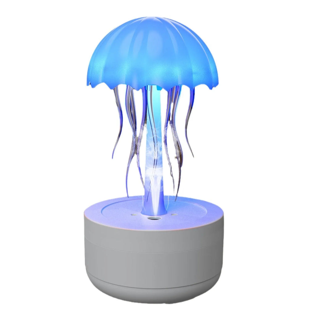 White jellyfish design humidifier diffuser with colourful night light and mist output