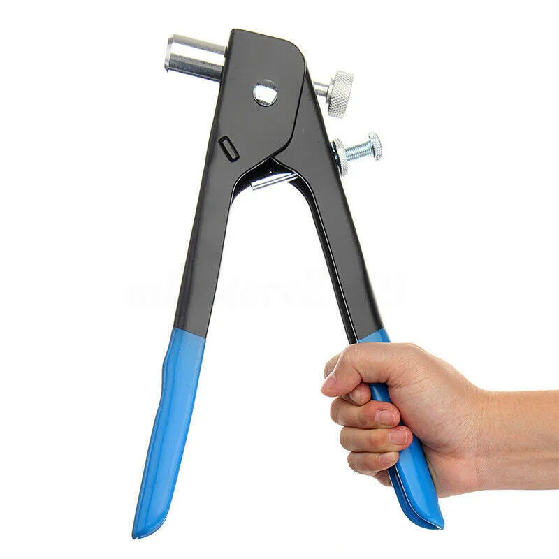 Alloy steel manual riveter nut set tool for blind rivet nuts, showing 86PC and 106PC kit options.
