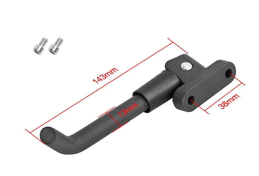 Aluminium alloy electric scooter foot brace accessory in black, white or grey with mounting screws