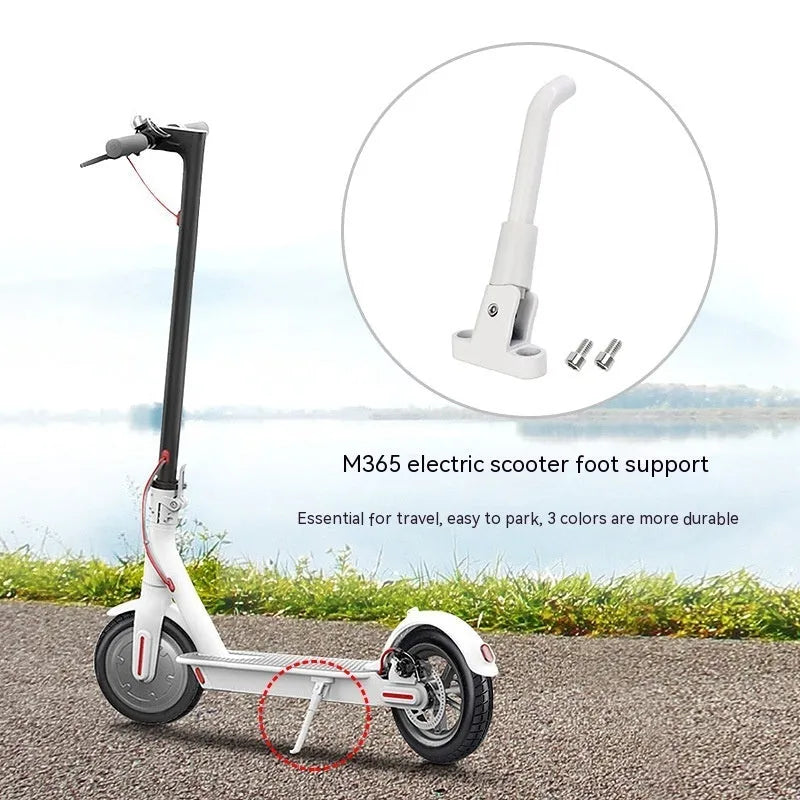 Aluminium alloy electric scooter foot brace accessory in black, white or grey with mounting screws