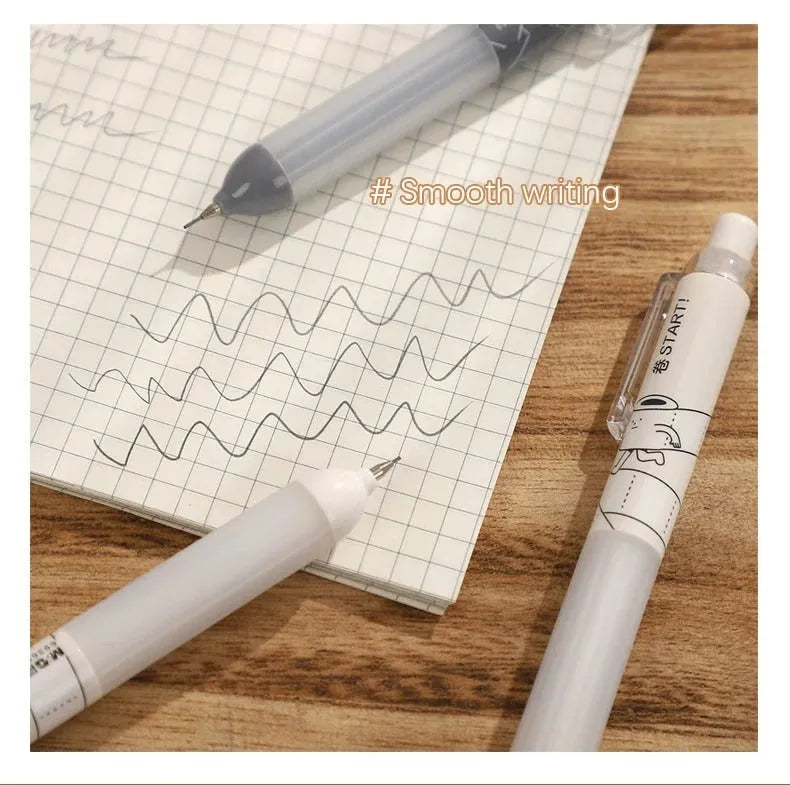 0.5mm automatic pencil with cloud grip plastic pen holder in white and black colour options