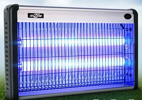 20W electric mosquito killer lamp with two UV light tubes for indoor home and restaurant use.