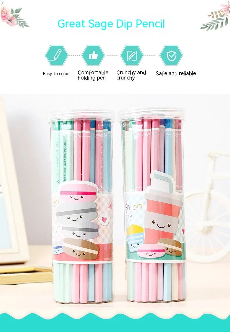 Basswood pencils with six angle design in 50-piece bulk packaging
