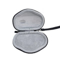 Black M720 mouse protection sleeve with grey interior, showing dimensions