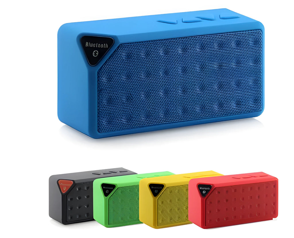 Cannon X3 wireless Bluetooth speaker in compact cube design showing colour options