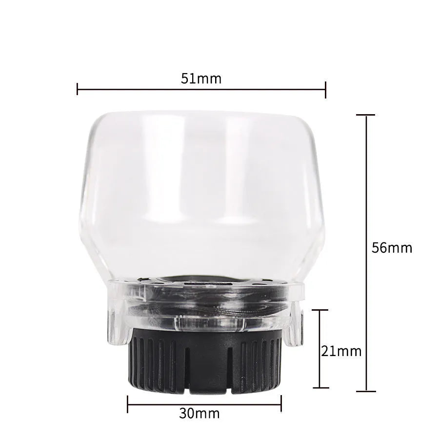 Transparent plastic safety face shield for Delta electric grinder with 17.5-19mm thread.