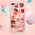 Transparent silicone iPhone case with colourful ice cream pattern design