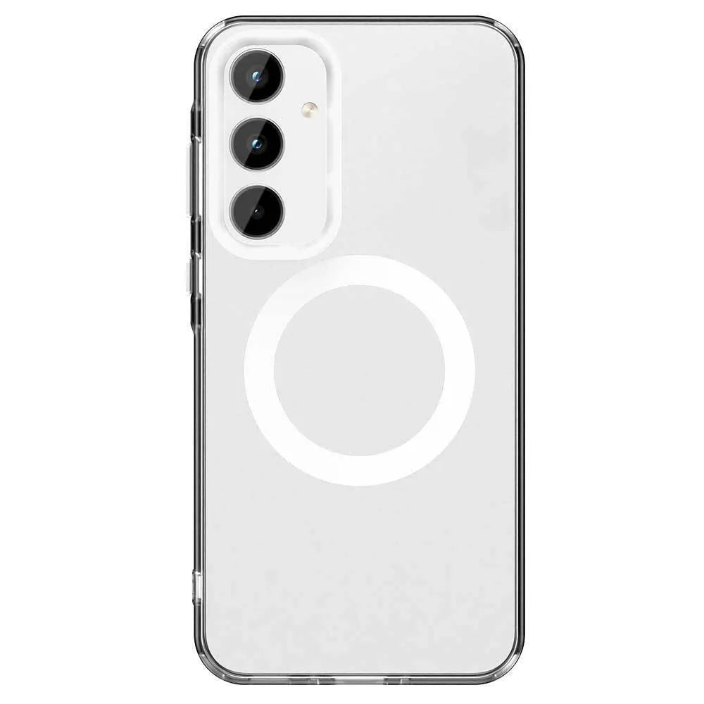 Matte frosted magnetic phone case for Samsung Galaxy S25 series, black colour, with built-in kickstand