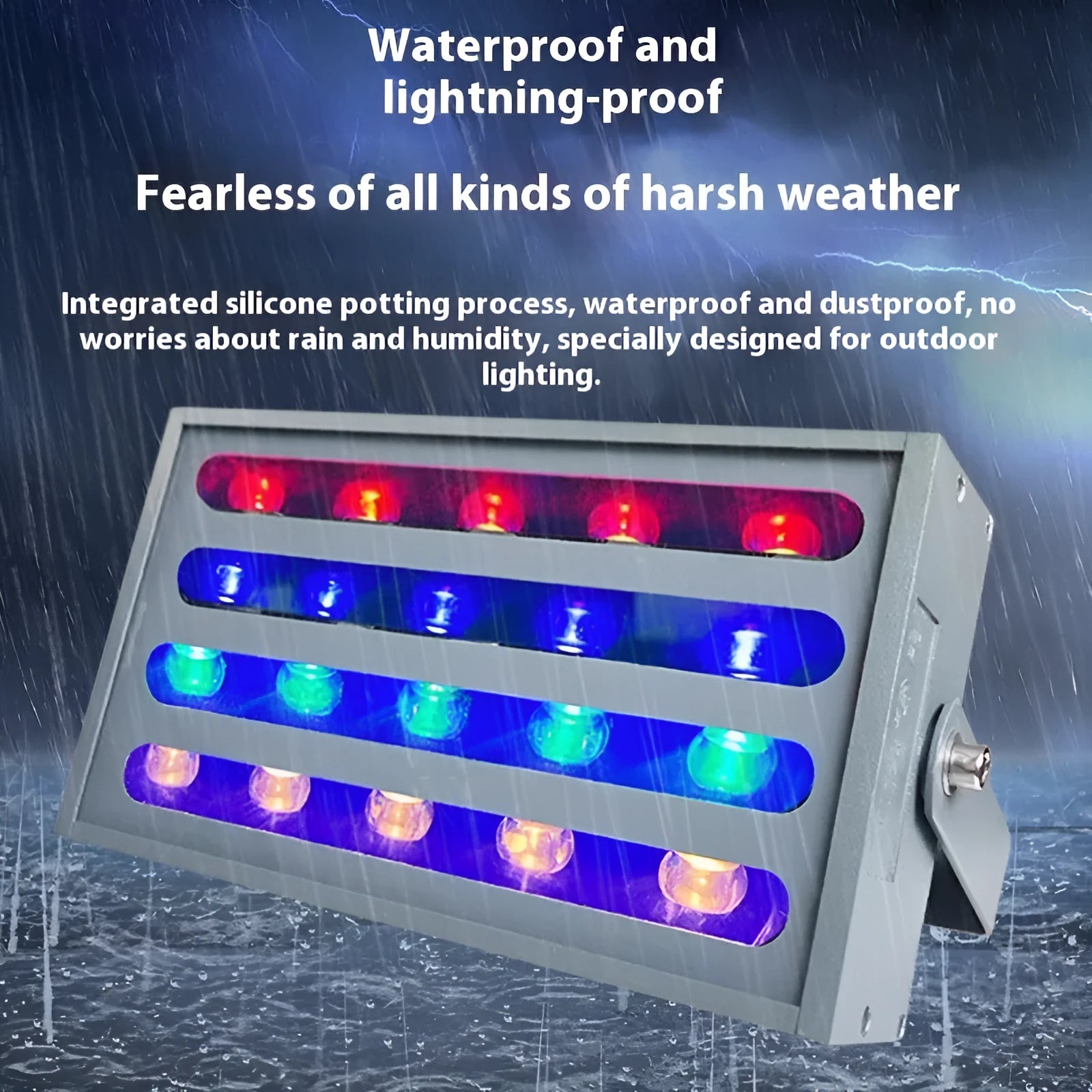 Waterproof aluminium LED rainbow tree lamp spotlight with colour projection for outdoor lighting