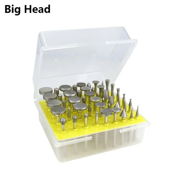 Alloy grinding head set elliptical cone shape for glass jade stone work