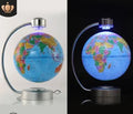 8 inch magnetic suspension globe floating above base with metal and plastic construction in black colour