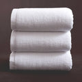 White cotton bath towel thickened water-absorbing 100 percent cotton hotel quality 21 strand yarn plain weave