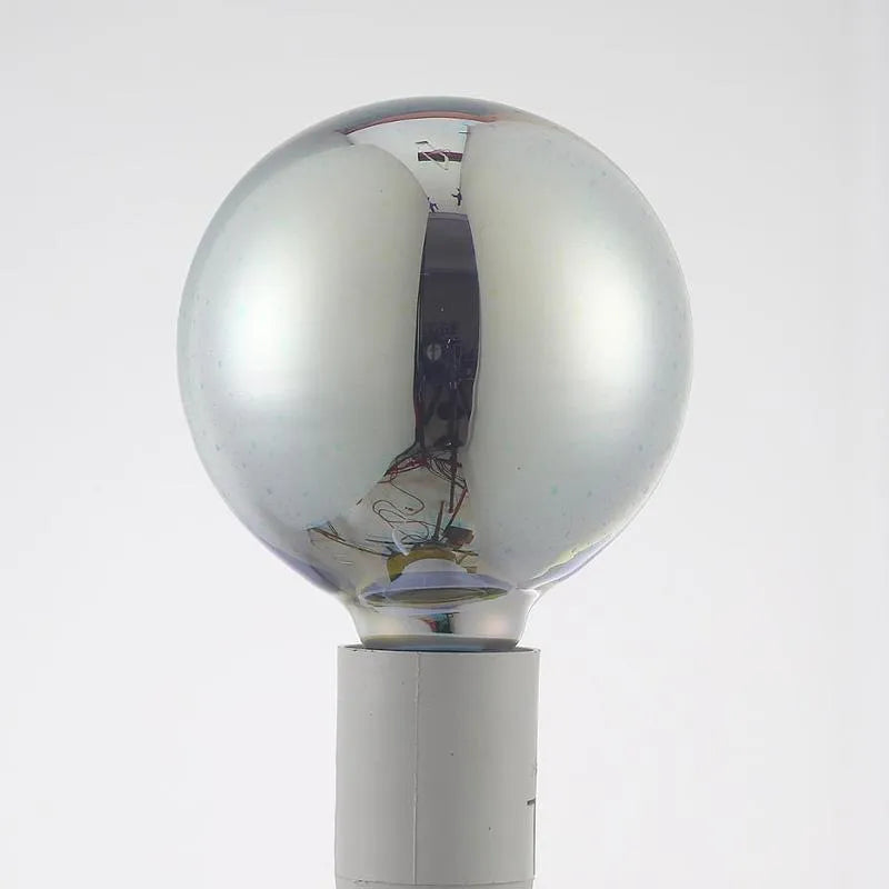 3D firework projection LED decoration bulb with E27 base in various shapes including heart, star, and bottle.