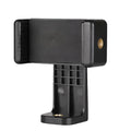 Black plastic rotating phone holder with clamp mechanism showing 10x4x3.5mm dimensions