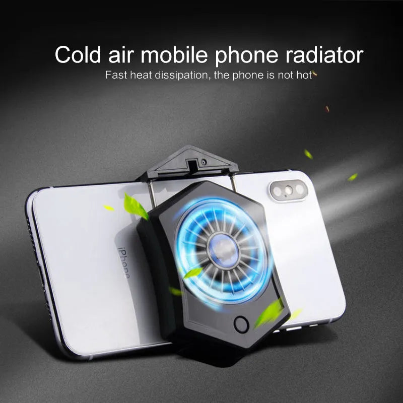 Black and white mobile phone radiator USB cooling fan for smartphone gaming accessories